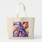 先住民モダンアメリカンのバスケットデザイントートバッグ ラージトートバッグ (裏面)