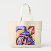 先住民モダンアメリカンのバスケットデザイントートバッグ ラージトートバッグ (正面)