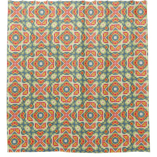 先住民モダンアメリカン33 シャワーカーテン (正面)