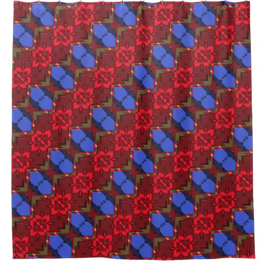 先住民モダンアメリカン34 シャワーカーテン (正面)