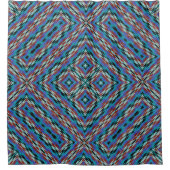 先住民モダンアメリカン37 シャワーカーテン (正面)