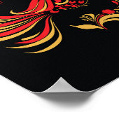 先住民ロシアの鳥オーナメント ポスター (角)