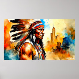 先住民伝統月 – 戦士19E ポスター