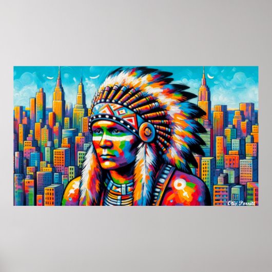 先住民伝統月 – 戦士22E ポスター (正面)