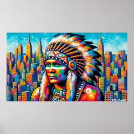 先住民伝統月 – 戦士22E ポスター