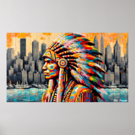 先住民伝統月 – 戦士22F ポスター