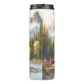 先住民伝統的インディアンテエペ自然シーンディ タンブラー (裏面)