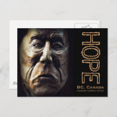 先住民先住民の女性の木彫り ポストカード (正面/裏面)