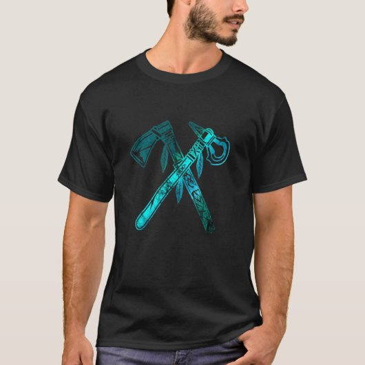 先住民先住民アメリカトマホーク抽象芸術I Tシャツ (正面)