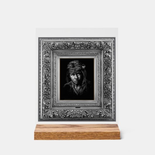 先住民先住民アメリカ人。 アクリルサイン (正面)