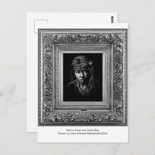 先住民先住民アメリカ人。 ポストカード (正面/裏面)