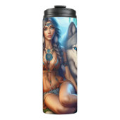 先住民南西セレニティ、女性とウルフ。 タンブラー (正面)