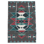 先住民南西部インディアンアートブランケットデザイン ミディアムペーパーバッグ (裏面)