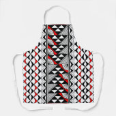 先住民太陽と雨の赤 エプロン (正面)