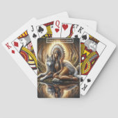 先住民女性とウルフモノグラムキッズマッチゲーム トランプ (裏面)