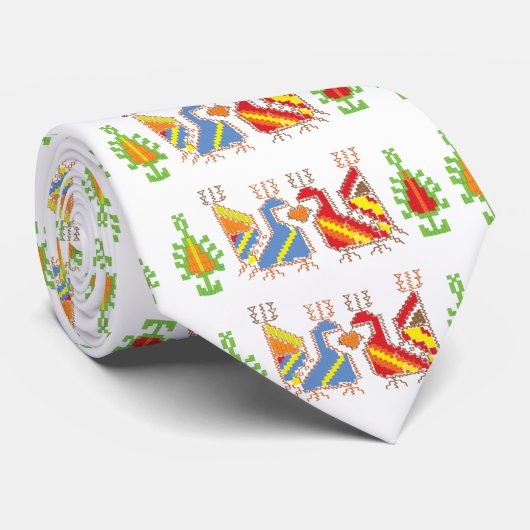 先住民幾何学的パターンタイ ネクタイ (ロール)