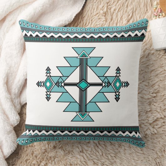 先住民幾何学 クッション (ブランケット)