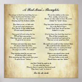 先住民感動的アメリカのインド詩 ポスター