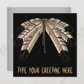 先住民招待状パーソナライズされた先住民アートカード 招待状 (正面/裏面)