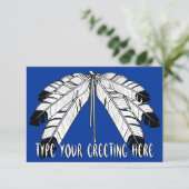 先住民招待状パーソナライズされた先住民アートカード 招待状 (スタンド正面)