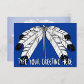 先住民招待状パーソナライズされた先住民アートカード 招待状 (正面/裏面)