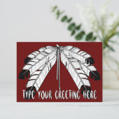 先住民招待状パーソナライズされた先住民アートカード 招待状 (スタンド正面)