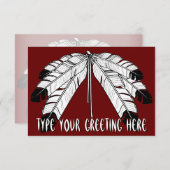 先住民招待状パーソナライズされた先住民アートカード 招待状 (正面/裏面)