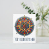 先住民招待状パーソナライズされた先住民スピリットカード 招待状 (スタンド正面)