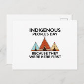 先住民族の日が最初の先住民 インビテーションポストカード (正面/裏面)