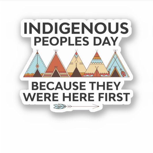 先住民族の日ここで最初の先住民 シール (正面)