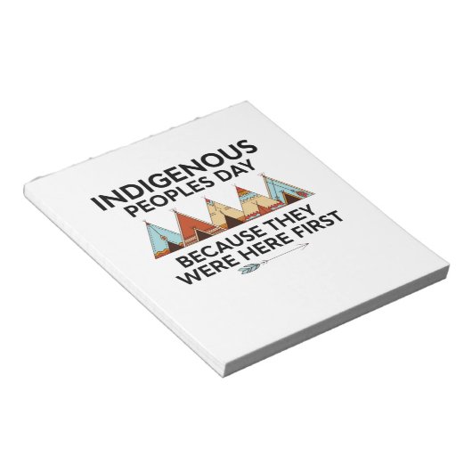 先住民族の日ここで最初の先住民 ノートパッド (アングル)