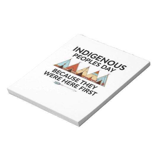 先住民族の日ここで最初の先住民 ノートパッド (回転)