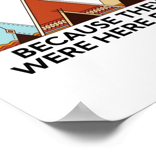 先住民族の日ここで最初の先住民 ポスター (角)