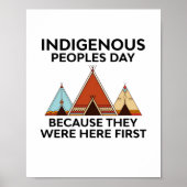 先住民族の日ここで最初の先住民 ポスター (正面)