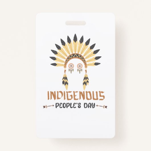 先住民族の日、コロンブスの日 バッジ (正面)