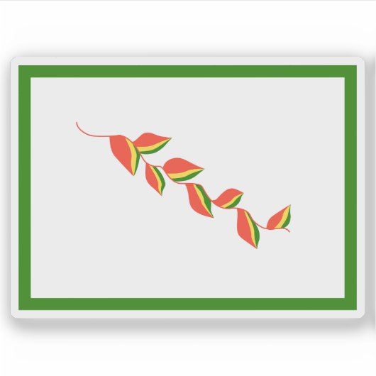 先住民東部ボリビア人v2，南米の国旗 シール (正面)