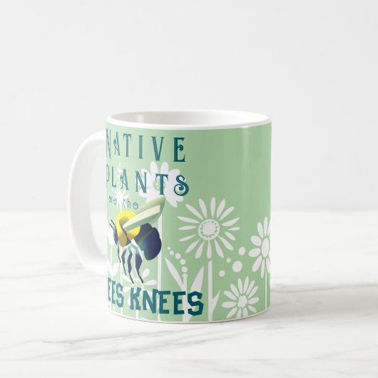 先住民植物は蜂の膝 コーヒーマグカップ (正面左)