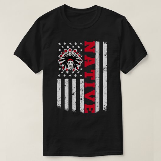 先住民米国先住民の国旗(2) Tシャツ (デザイン正面)