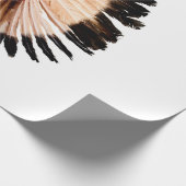 先住民系アメリカ人インド人の首長頭(インディアンチ ラッピングペーパー (角)