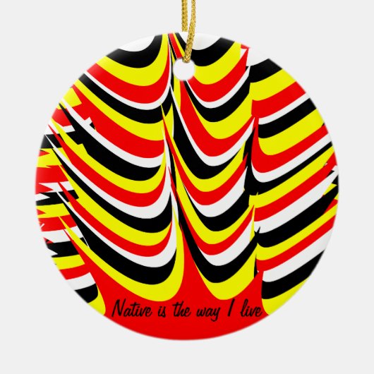 先住民系オーナメント セラミックオーナメント (正面)