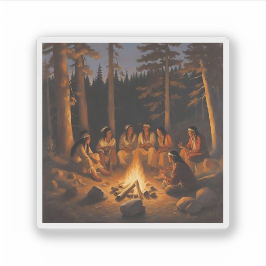 先住民系 シール (正面)