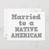 先住民結婚したのアメリカ人に ポストカード (正面/裏面)