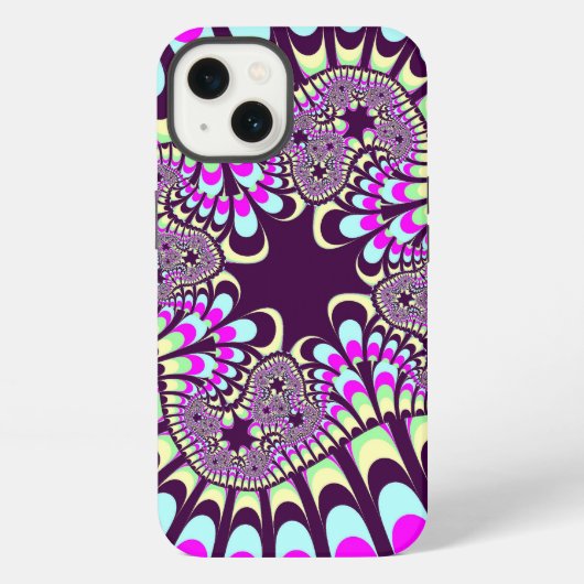 先住民絵を描花 iPhoneケース (裏面)