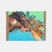 先住民美しい#1 フリースブランケット (正面(横))