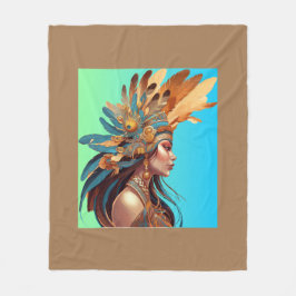 先住民美しい#1 フリースブランケット