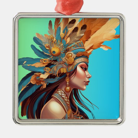 先住民美しい#1 メタルオーナメント (正面)