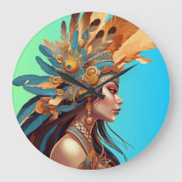 先住民美しい#1 ラージ壁時計