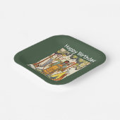 先住民西アメリカインディアン女性ウッズグリーン ペーパープレート (傾斜あり)