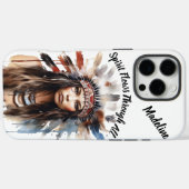先住民記号の伝統的服装 Case-Mate iPhoneケース (裏面 (横))