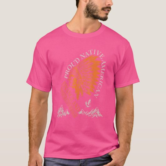 先住民誇りを持ったアメリカの雇用金融と管理者 Tシャツ (正面)